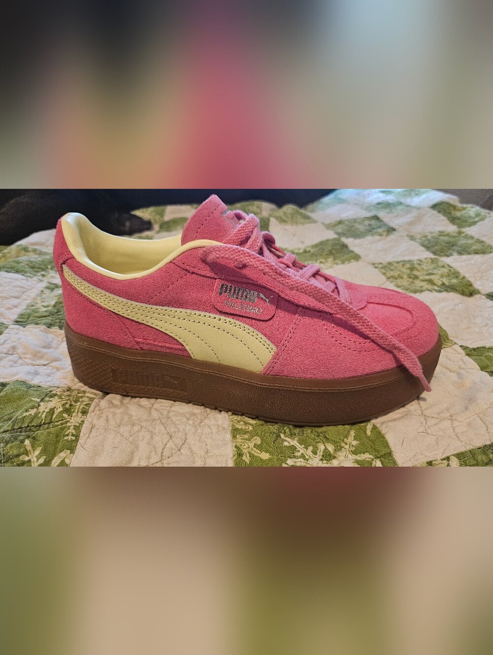Puma Palermo Womens Pink Suede Sneakers